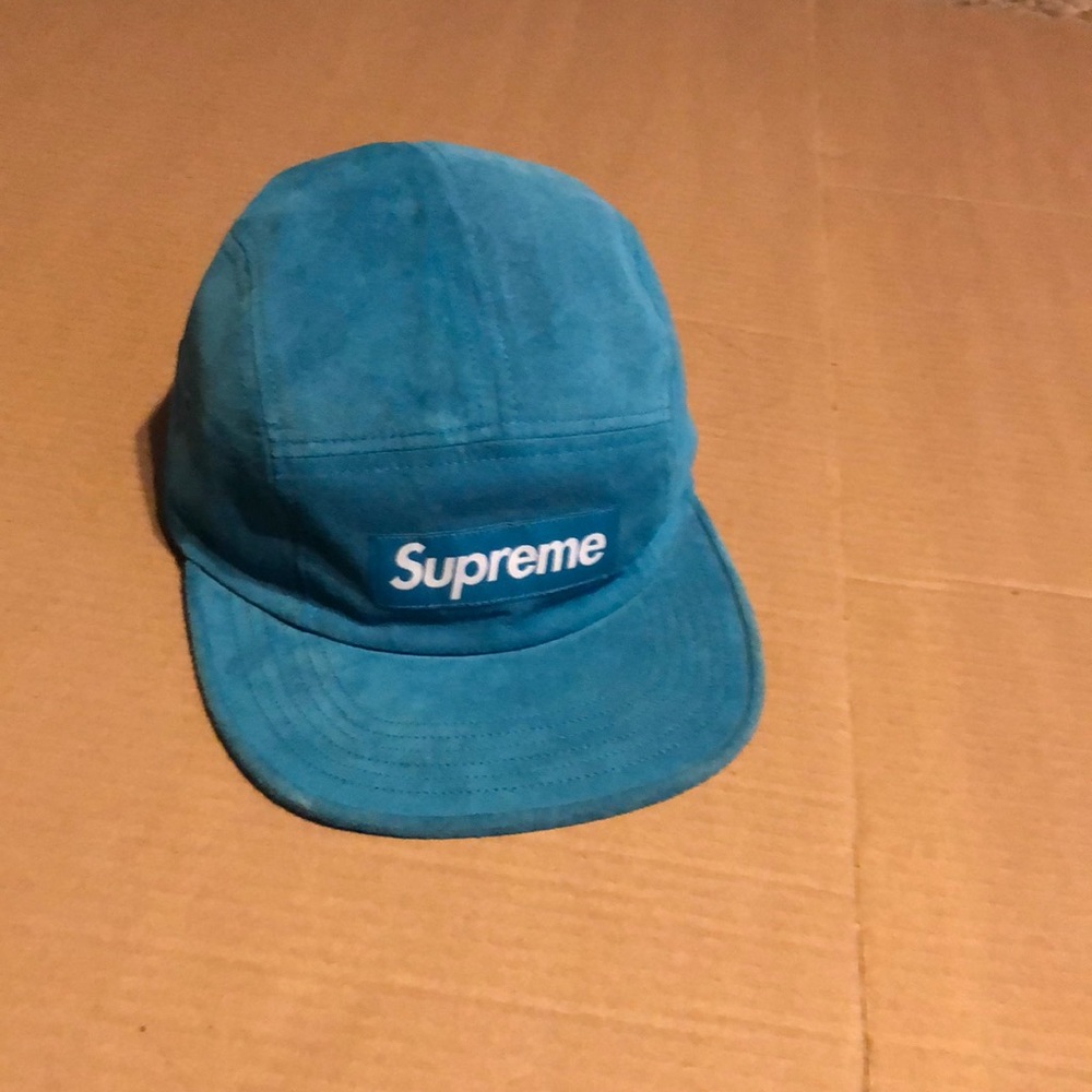 Supreme blue suede hat
